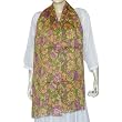 Scarfs for Girls Printed Linen Green Rectangular 24 x 74 inches