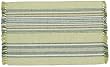 Durable Hand Woven 100% Cotton Green Striped Placemat 12x18 Inches Set / 6