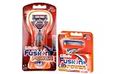 Gillette Fusion Power Set Rasierer (batteriebetrieben) + 4 Ersatzklingen (ALB25) - Gillette