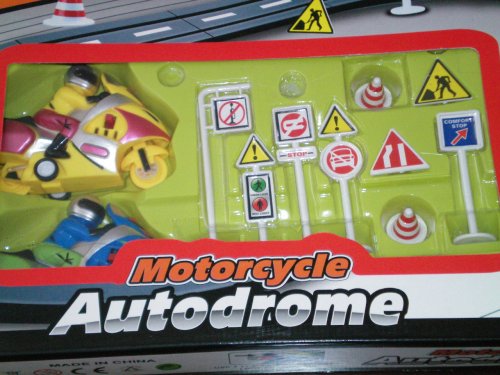 Childrens Toyshop  Toys : 24pc Racing Motorcycles Track Set for kids