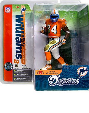 McFarlane Toys NFL Sports Picks Series 10 Action Figure Ricky Williams (Miami Dolphins) Orange Jersey Variant