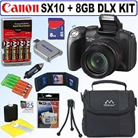 Canon Powershot SX10IS 10MP Digital Camera + 8GB Deluxe Accessory Kit