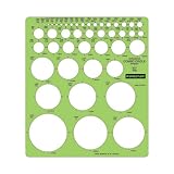 Staedtler Combo Circle Template, 45 Circles to 2.25 Inches, 7.25 x 8.25 Inches, Green (977110)