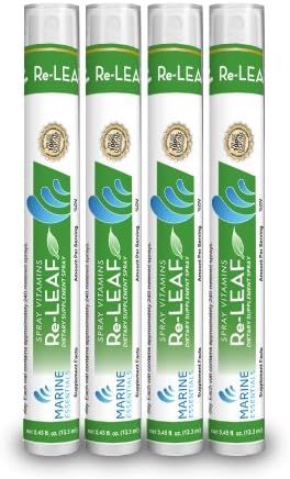 Herbal Re-Leaf Mist - Oral Spray - 4 Bottle Supply - Helps the Body with Stress and Anxiety - Contains Calming, Soothing Herbal Extracts - Anti-inflammatory - Anti-spasmodic Herbs - By Marine Essentials