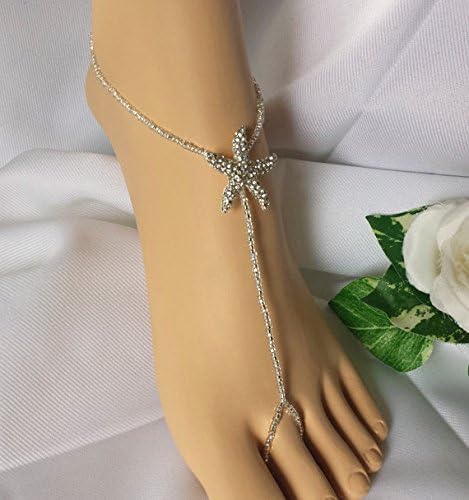 Bridal Starfish Foot Jewelry Wedding Starfish Barefoot Sandal Anklet Baby Barefoot Sandals Kids Flower Girl Foot Jewelry