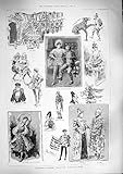 1888 CHRISTMAS PANTOMIMES PUSS BOOTS DRURY LANE THEATRE