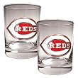 Cincinnati Reds MLB 2pc Rocks Glass Set - Primary Logo by Great American Products