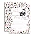 Pink and Gold Polka Dot Glitter Kitty Cat Birthday Party Invitations, 20 5