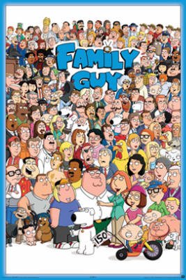 Canvas Gallery Wrap Family Guy Cast Collage TV Poster Print - 24x36 by Rich and Framous