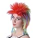 Fashion Rocker Style Wig for Women Colorful Short Straight Spiked Cosplay Wigs for Costume Party Carnival Concert Halloween