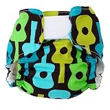 Lime Groovy Guitar One Size Designer Cloth Diaper