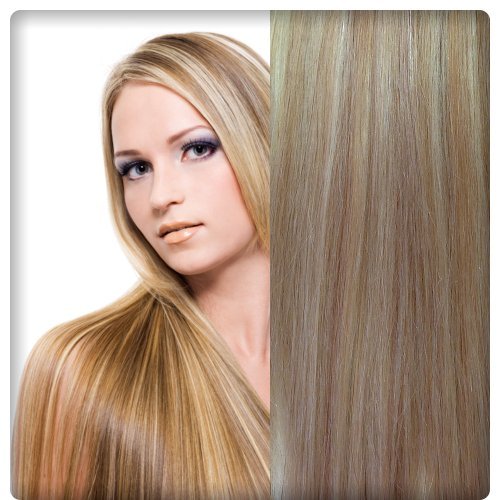 GoGoDiva Clip in Hair Extensions 100% Human Remy Hair 18/613 Blonde Highlights