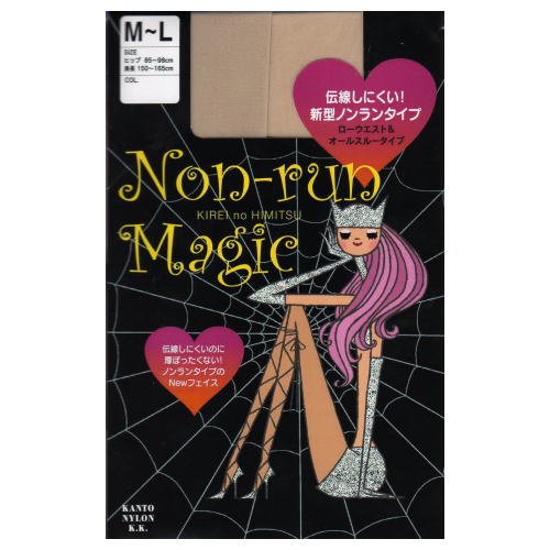『伝線防止機能』Non-run Magicローライズストッキング（ブラック・Mサイズ）