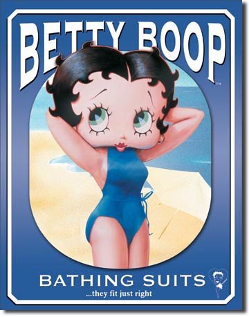 Betty Boop Bathing Suits Swimsuit Tin Sign