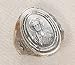 Men's Adult Sterling Silver Scapular Sacred Heart of Jesus Ring Size 12 Religious Fine Jewelry