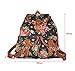 niceEshop(TM) Ladies Girls Vintage Floral Flower Canvas Travel School Bag Backpack Rucksack,Black