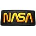 NASA Badge Iron on Patches #Black-Yellow