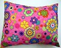Crib / Toddler Baby Pillow Cases - Percale Pillow Sham - Fun Flowers - Made In USA