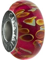 Authentic Chamilia Murano Glass Charm "Pink Lemonade" OB-151 (RETIRED)