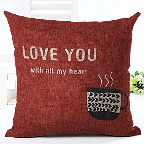 Della CollierPillow case Lettrer Cushion Cover Cotton Linen Pilllowcase Chair Seat Anchor LOVE YOU Home Throw Pilliw cover