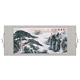EXP Handmade Mountain Scenery Scroll Wall Art Painting