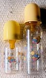 Baby Feeding Bottles Set of Two - Yellow - Baby Teddy-bear Print