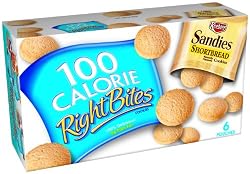 100 Calorie Right Bites Sandies Shortbread, 6-Count Pouches (Pack of 6)