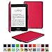 Fintie Kindle Paperwhite SmartShell Case - The Thinnest and Lightest Leather Cover for All-New Amazon Kindle Paperwhite (Fits All versions: 2012, 2013, 2014 and 2015 New 300 PPI), Magenta