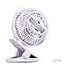 BTOOP Clip on Fan Battery Fan Portable Clip to Baby Stroller and Table with a 18650 Battery, Rechargeable, Quietness (White,5