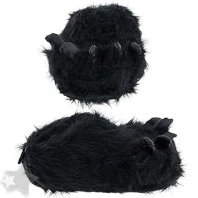 Bear Feet Slippers for Women and Men: Black Bear Paw Slippers for Men and Women