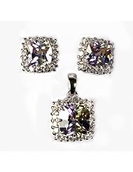 Sterling Silver Sets With Cubic Zirconia