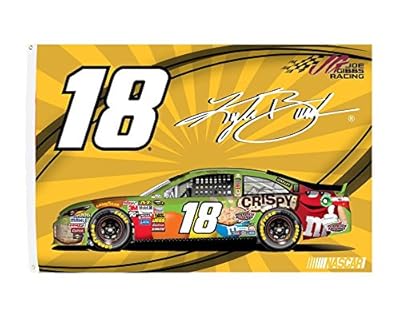 Kyle Busch #18 Large 3x5 CAR Flag w/grommets RR Outdoor Banner Nascar Racing