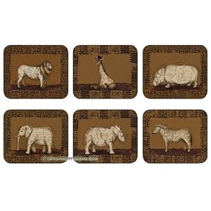 Jason Safari by Wendy Wooden Coasters - Set of 6