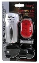 Smart Halogen Front + LED Rear Cycle Lightset