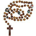 Bi Color Wooden Rosary Wood Linked Chain with Photographs