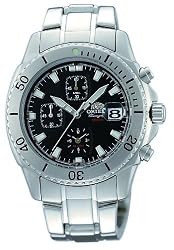 Orient Men's CTD0B001B 100m Alarm Chronograph with Magnified Lens over date Black Watch