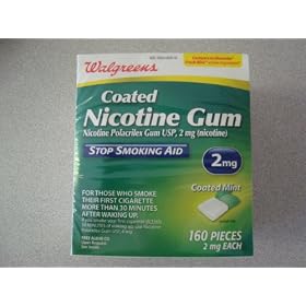 Walgreens Nicotine Polacrilex Gum 2mg 160pcs Cool Mint Flavor Stop Smoking Aid