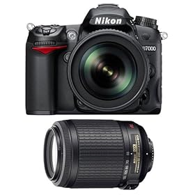 Nikon D7000 16.2 MP Digital SLR Camera with 55-200 mm Nikkor Lens Bundle (D70001BUN)