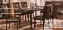 7pc Soho Style Birch & Veneers Dining Table & Leatherette Parson Chairs Set