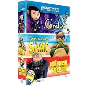 UNIVERSAL Coffret Blu-ray 3D Animation - Moi, moche et m�chant + Le voyage extraordinaire de Samy + Coraline [Blu-Ray 3D active] (8284666)