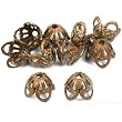 10 Brass End Cap Beads Jewelry Making Beading Parts 6mm