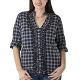 Juniors' Plus-Size Pure Energy Navy Rolled-Sleeve Top