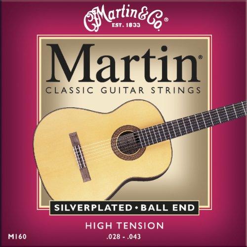 Martin M160 Silverplated Ball End Classical Guitar Strings, High Tension  Picture
