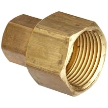 Anderson Metals Brass Tube Fitting, Coupling, Compression x NPT Female