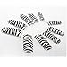 100pcs Zebra Pattern French Artificial Half False Nails Nail Art Tips + Glue + Box #D2