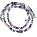Sterling Silver Amethyst, Fluorite, Labradorite, Pink and Purple Cat's Eye Beaded Necklace by Sajen, 20