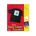 Avery Personal Creations InkJet Iron-On Dark T-Shirt Transfers, White, Five Sheets per Pack (03279)