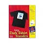 Avery Personal Creations InkJet Iron-On Dark T-Shirt Transfers, White, Five Sheets per Pack (03279)