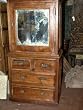 India Carved Antique Armoire Mirror Hutch Drawer Cabinet Chest Furniture