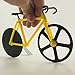 BALFER Bicycle Pizza Cutter Dual Stainless Steel Bike Pizza Cutter Wheel (Yellow & Black)